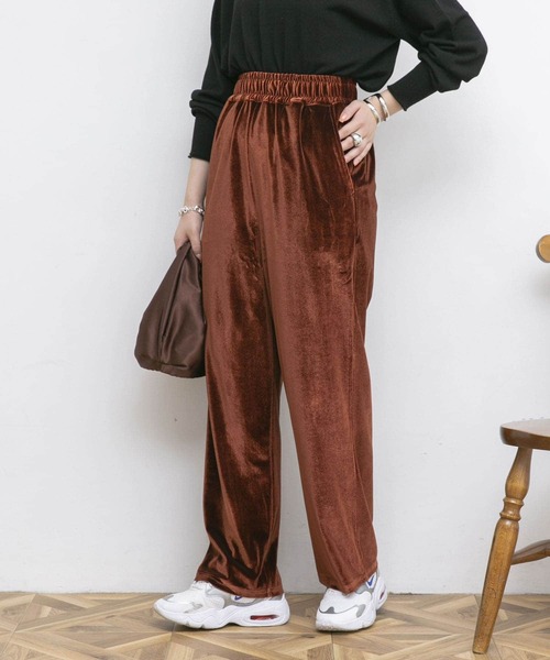 UR Lab.(アーバンリサーチラボ)の「オトナリラックスベロアパンツ(その他パンツ・レディース・チャコールグレー/ブラウン/ピンク・FREE)」の16枚目の写真