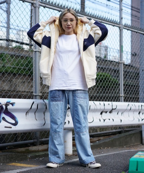 AVIREX(アヴィレックス)の「2TONE BIG FLEECE PARKA/ 2トーン ビッグフリースパーカー(ブルゾン・レディース・ネイビー/アイボリー/カモフラージュ・FREE)」の15枚目の写真