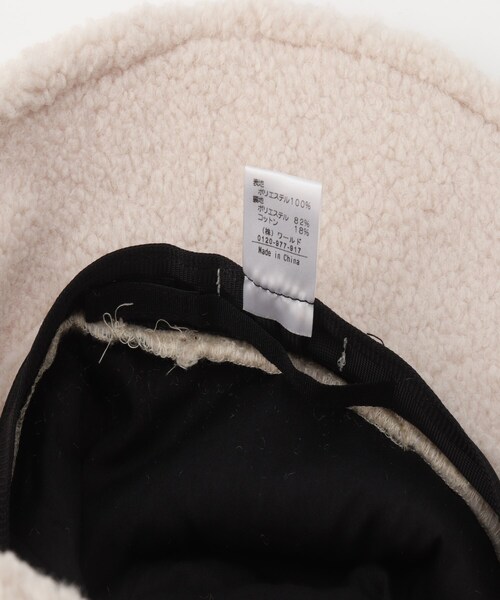 SOUP（スープ）の「◆ボアバケットハット（ハット・レディース・アイボリー/ブラック・00）」の3枚目の写真