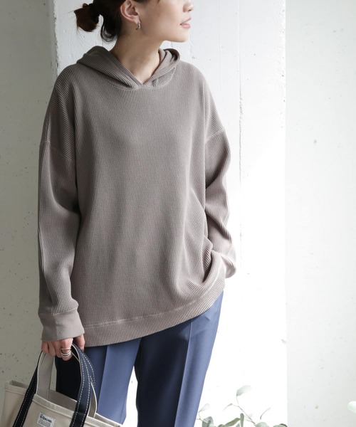 URBAN RESEARCH DOORS - ドアーズ♪  モカ  コットンワッフルパーカー URBAN RESEARCH DOORS（アーバンリサーチドアーズ）の「コットン