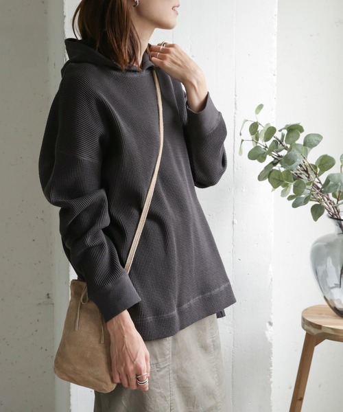 URBAN RESEARCH DOORS - ドアーズ♪  モカ  コットンワッフルパーカー URBAN RESEARCH DOORS（アーバンリサーチドアーズ）の「コットン