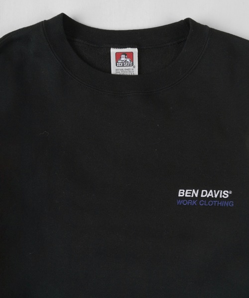 BEN DAVIS(ベンデイビス)の「【BEN DAVIS/ベンデイビス】ヘビーウエイト 袖刺繍ブランドアイコンスウェット/トレーナー/裏起毛(スウェット・メンズ・ブラック/パープル/オートミール・M/L/XL)」の10枚目の写真