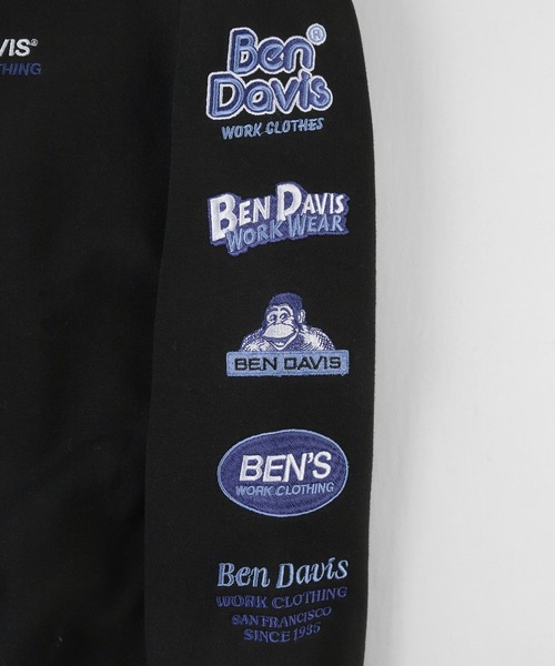 BEN DAVIS(ベンデイビス)の「【BEN DAVIS/ベンデイビス】ヘビーウエイト 袖刺繍ブランドアイコンスウェット/トレーナー/裏起毛(スウェット・メンズ・ブラック/パープル/オートミール・M/L/XL)」の12枚目の写真