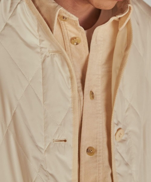 HEYUMM（ヘユム）の「ノーカラーキルティングショートジャケット（その他アウター・レディース・ネイビー/オリーブ/アイボリー・ONE）」の7枚目の写真