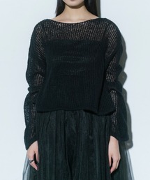 Romansual/シアーメッシュモヘアニット