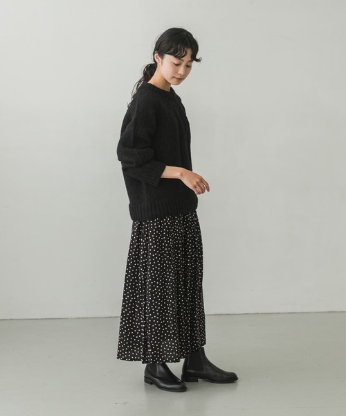 かぐれ（カグレ）の「アルパカウールラグランニット（ニット/セーター・レディース・グレー/ブラック・FREE）」の17枚目の写真