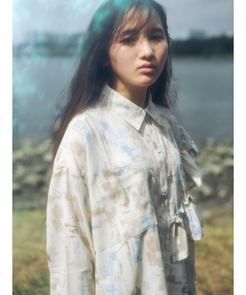 merry jenny（メリージェニー）の「Waterfrontアシメフリルシャツ（シャツ/ブラウス・レディース・ブラウン/ライトブルー/パープル・FREE）」の21枚目の写真