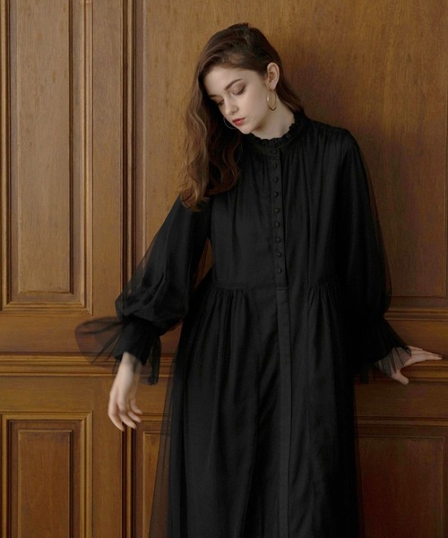 MIELI INVARIANT(ミエリインヴァリアント)の「Frost Glass Classic Dress(ワンピース・レディース・ブラック・FREE)」の8枚目の写真