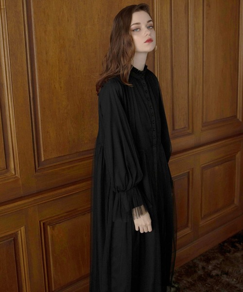 MIELI INVARIANT(ミエリインヴァリアント)の「Frost Glass Classic Dress(ワンピース・レディース・ブラック・FREE)」の14枚目の写真