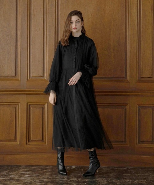 MIELI INVARIANT(ミエリインヴァリアント)の「Frost Glass Classic Dress(ワンピース・レディース・ブラック・FREE)」の7枚目の写真