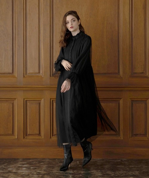 MIELI INVARIANT(ミエリインヴァリアント)の「Frost Glass Classic Dress(ワンピース・レディース・ブラック・FREE)」の16枚目の写真