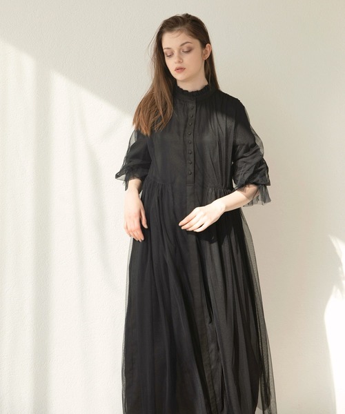 MIELI INVARIANT(ミエリインヴァリアント)の「Frost Glass Classic Dress(ワンピース・レディース・ブラック・FREE)」の20枚目の写真