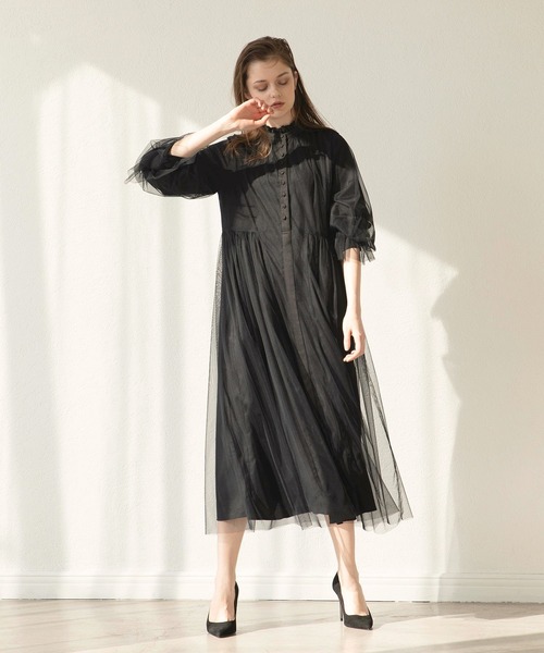 MIELI INVARIANT(ミエリインヴァリアント)の「Frost Glass Classic Dress(ワンピース・レディース・ブラック・FREE)」の19枚目の写真