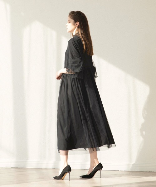 MIELI INVARIANT(ミエリインヴァリアント)の「Frost Glass Classic Dress(ワンピース・レディース・ブラック・FREE)」の18枚目の写真