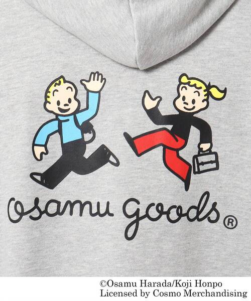 OSAMU GOODS（オサムグッズ）の「◆OSAMU GOODS/オサムグッズ コラボ バックプリント 裏毛フーディー（パーカー・メンズ・ベージュ/アイボリー/グレー・03/02/04）」の4枚目の写真