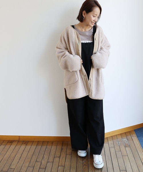 andme(アンドミー)の「コットンツイルベイカーワイドサロペット(サロペット/オーバーオール・レディース・ブラック/ブラウン/オフホワイト/グリーン/キナリ・S/M)」の21枚目の写真
