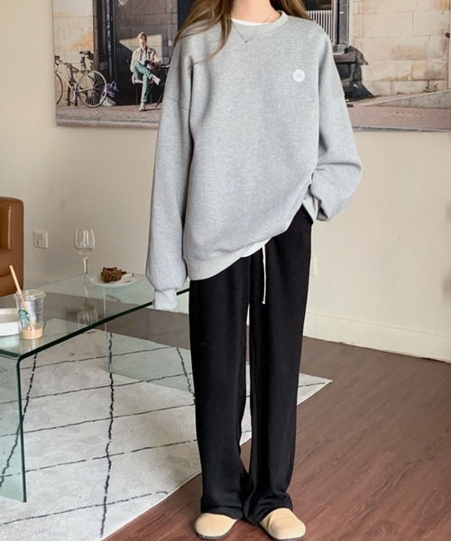 meJane（ミージェーン）の「usサークルロゴスウェットトレーナー（スウェット・レディース・グレー/ネイビー・FREE）」の6枚目の写真