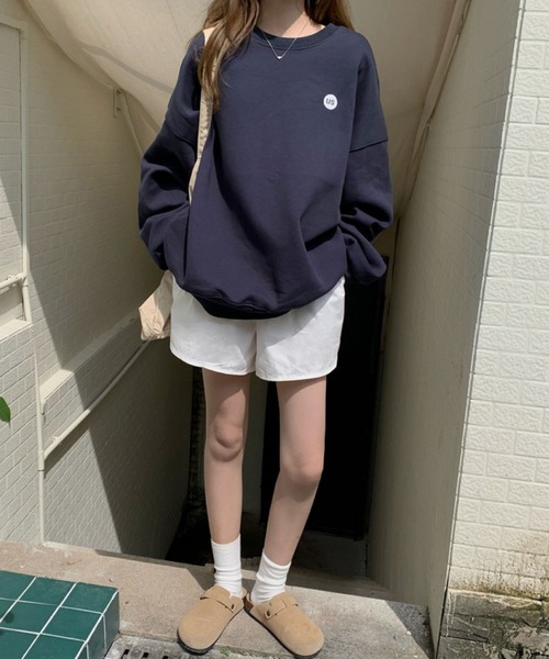 meJane（ミージェーン）の「usサークルロゴスウェットトレーナー（スウェット・レディース・グレー/ネイビー・FREE）」の9枚目の写真