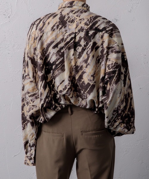 Adoon plain（アドーンプレーン）の「【Adoon plain】タイダイ柄シャツ（シャツ/ブラウス・メンズ・ブラウン系その他/イエロー系その他・MEDIUM/LARGE）」の3枚目の写真