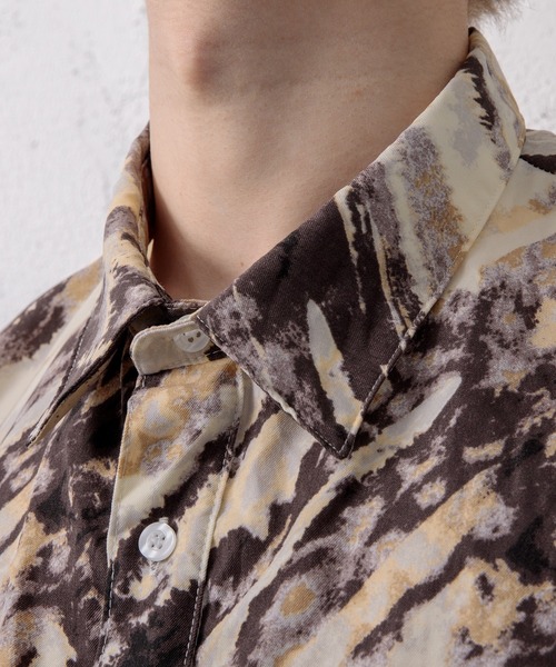 Adoon plain（アドーンプレーン）の「【Adoon plain】タイダイ柄シャツ（シャツ/ブラウス・メンズ・ブラウン系その他/イエロー系その他・MEDIUM/LARGE）」の6枚目の写真