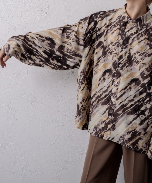 Adoon plain（アドーンプレーン）の「【Adoon plain】タイダイ柄シャツ（シャツ/ブラウス・メンズ・ブラウン系その他/イエロー系その他・MEDIUM/LARGE）」の17枚目の写真