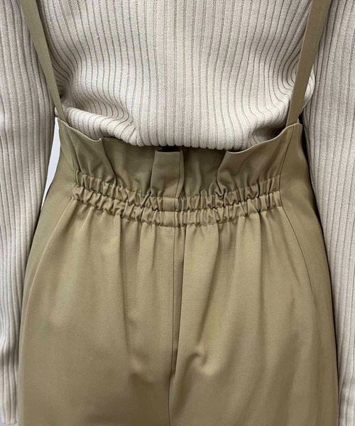 CAPRICIEUX LE'MAGE(カプリシューレマージュ)の「アシメワイドサロペット(サロペット/オーバーオール・レディース・ベージュ/ブラック・FREE)」の6枚目の写真