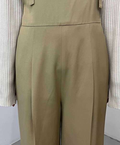 CAPRICIEUX LE'MAGE(カプリシューレマージュ)の「アシメワイドサロペット(サロペット/オーバーオール・レディース・ベージュ/ブラック・FREE)」の9枚目の写真