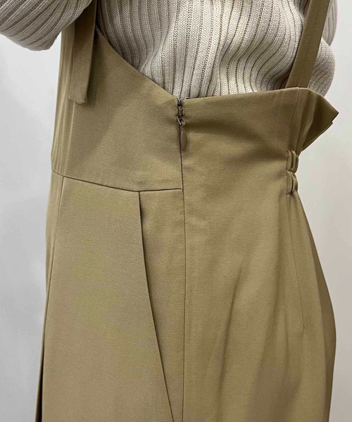 CAPRICIEUX LE'MAGE(カプリシューレマージュ)の「アシメワイドサロペット(サロペット/オーバーオール・レディース・ベージュ/ブラック・FREE)」の11枚目の写真