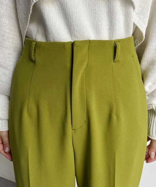 CAPRICIEUX LE'MAGE（カプリシューレマージュ）の「ストレッチジョーゼットパンツ（スラックス・レディース・ブラック/グリーン/ピンク・36/38）」の4枚目の写真