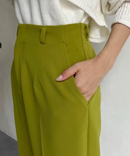 CAPRICIEUX LE'MAGE（カプリシューレマージュ）の「ストレッチジョーゼットパンツ（スラックス・レディース・ブラック/グリーン/ピンク・36/38）」の13枚目の写真