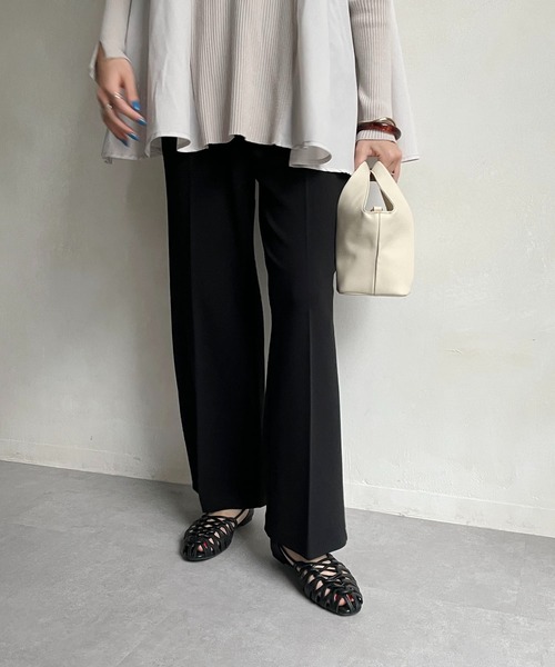 CAPRICIEUX LE'MAGE（カプリシューレマージュ）の「ストレッチジョーゼットパンツ（スラックス・レディース・ブラック/グリーン/ピンク・36/38）」の11枚目の写真