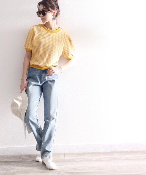 classicalelf(クラシカルエルフ)の「大人レトロが気分。2wayギンガムチェックカーディガン(カーディガン/ボレロ・レディース・ブラック/ネイビー/イエロー/グリーン・SMALL/MEDIUM/LARGE/X-LARGE)」の20枚目の写真
