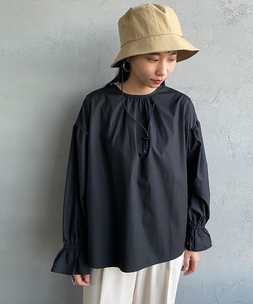 DANTON（ダントン）の「[DANTON/ダントン] ポリエステル ストレッチバケットハット（ハット・レディース・ブラック/ベージュ/アイボリー/チャコール・F）」の8枚目の写真