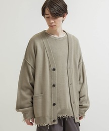 JUNRED | 【Trend Design】ダメージルーズニットカーディガン(カーディガン/ボレロ)