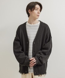 JUNRED | 【Trend Design】ダメージルーズニットカーディガン(カーディガン/ボレロ)