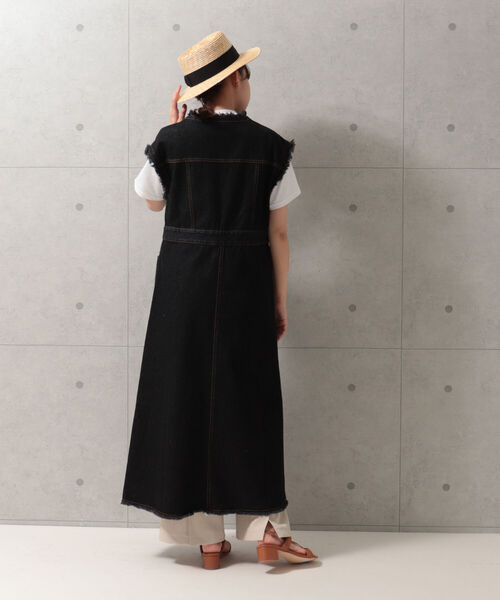 fredy emue（フレディエミュ）の「デニムレイヤード ワンピースジレ（ワンピース・レディース・ブラック/ネイビー・38）」の5枚目の写真