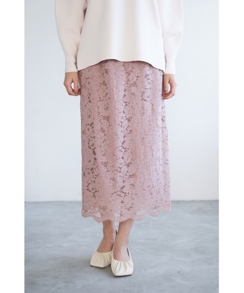 LILIDIA（リリディア）の「レースswitchingSK（スカート・レディース・ライトベージュ/ライトピンク/ブラック・SMALL/MEDIUM）」の3枚目の写真