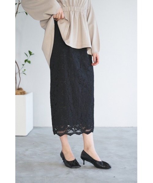 LILIDIA（リリディア）の「レースswitchingSK（スカート・レディース・ライトベージュ/ライトピンク/ブラック・SMALL/MEDIUM）」の14枚目の写真