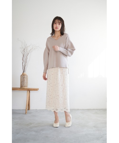 LILIDIA（リリディア）の「レースswitchingSK（スカート・レディース・ライトベージュ/ライトピンク/ブラック・SMALL/MEDIUM）」の4枚目の写真