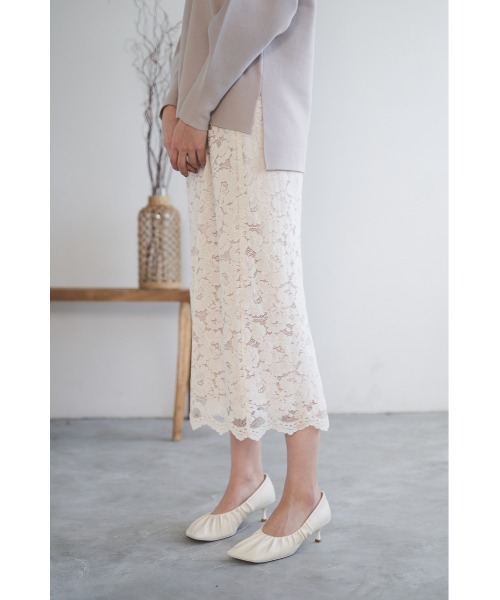 LILIDIA（リリディア）の「レースswitchingSK（スカート・レディース・ライトベージュ/ライトピンク/ブラック・SMALL/MEDIUM）」の5枚目の写真