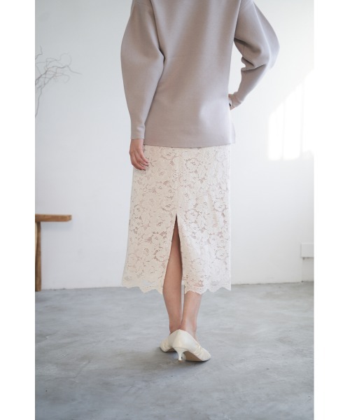 LILIDIA（リリディア）の「レースswitchingSK（スカート・レディース・ライトベージュ/ライトピンク/ブラック・SMALL/MEDIUM）」の6枚目の写真