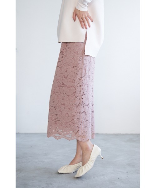 LILIDIA（リリディア）の「レースswitchingSK（スカート・レディース・ライトベージュ/ライトピンク/ブラック・SMALL/MEDIUM）」の12枚目の写真