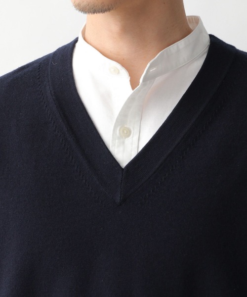 GLOBAL WORK（グローバルワーク）の「ヤミツキニットベスト/265416（ベスト・メンズ・ネイビー/ベージュ・MEDIUM/LARGE）」の12枚目の写真