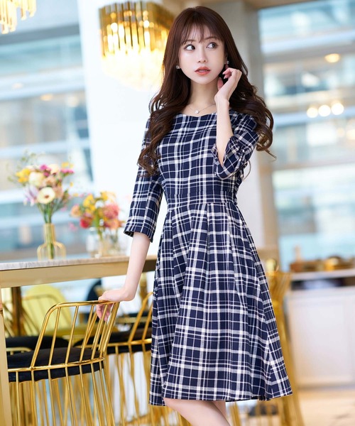 予約販売 ワンピース ドレス チェックフレアワンピース ワンピース Emiriawiz エミリアウィズ のファッション 海外出荷