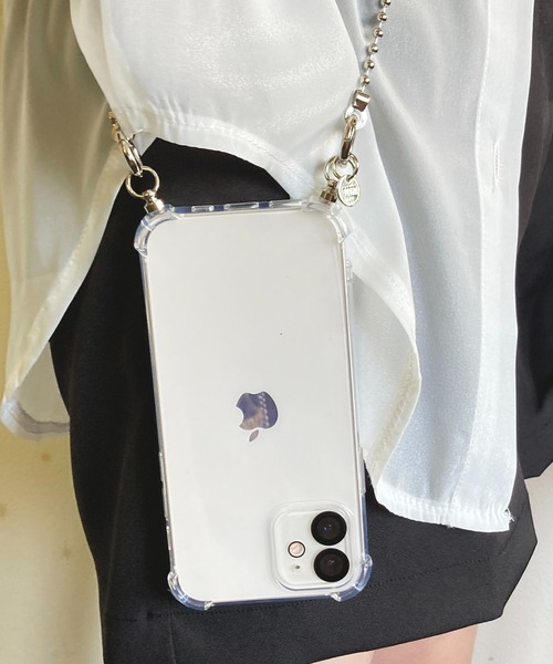 Darich ホワイト スマホケース チェーン付き　新品未使用　定価7,920円 ダーリッチ Darich バイカラーダイカットロゴiPhoneケース