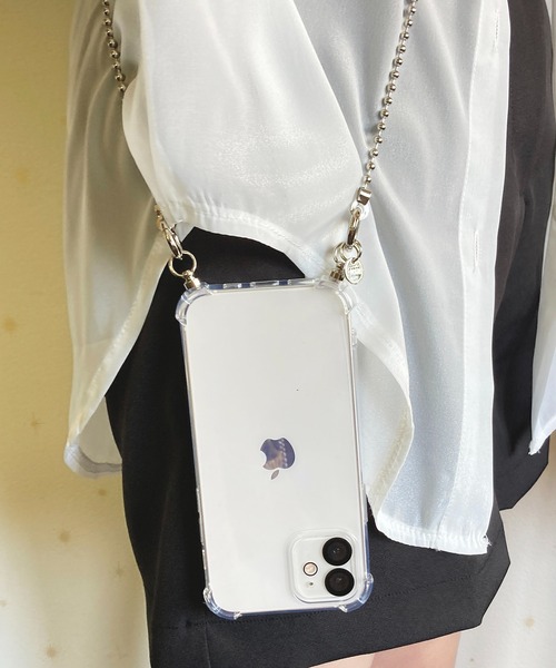 セール】ボールチェーン チャーム付き スマホカバー iPhone