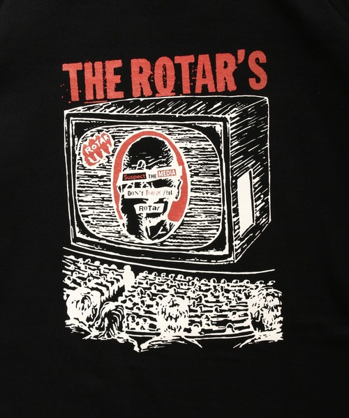 ROTAR（ローター）の「DoN'T ThiNk feeL Raglan Tee  ラグラン（Tシャツ/カットソー・メンズ・ホワイト×ブラック/ブラック・X-LARGE/LARGE/SMALL/MEDIUM）」の4枚目の写真