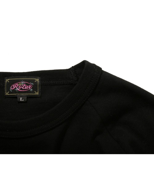 ROTAR（ローター）の「DoN'T ThiNk feeL Raglan Tee  ラグラン（Tシャツ/カットソー・メンズ・ホワイト×ブラック/ブラック・X-LARGE/LARGE/SMALL/MEDIUM）」の6枚目の写真