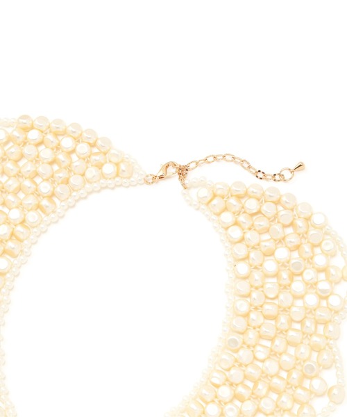 N.（N. Natural Beauty Basic）（エヌエヌナチュラルビューティーベーシック）の「[Casselini]スカラップビーズつけ襟（付け襟・レディース・ホワイト・ﾌﾘ-）」の6枚目の写真
