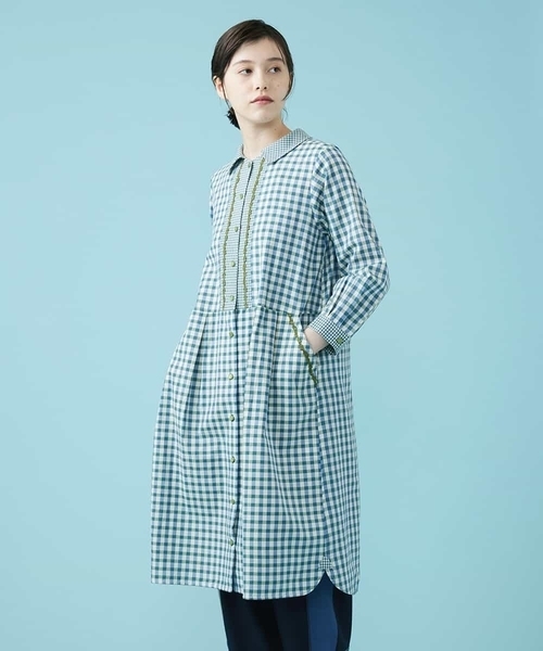 Jocomomola(ホコモモラ)の「Conjunt チェックワンピース(ワンピース・レディース・ピンク/グリーン・40/42)」の20枚目の写真